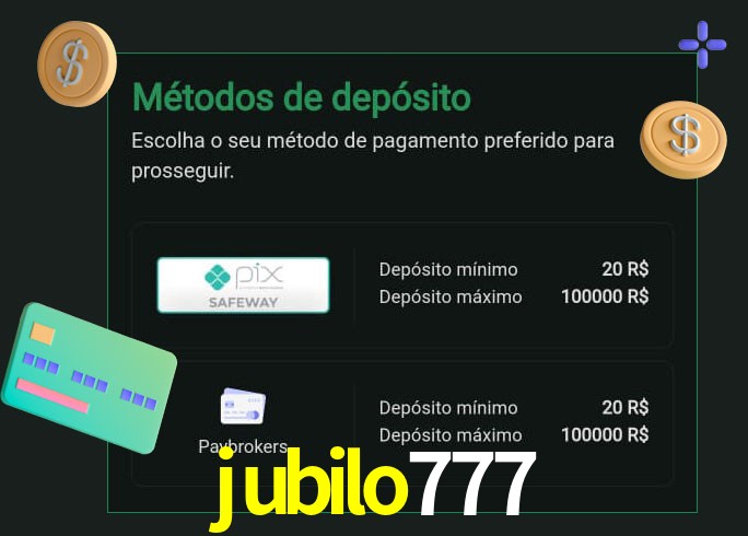 O cassino jubilo777 oferece uma grande variedade de métodos de pagamento